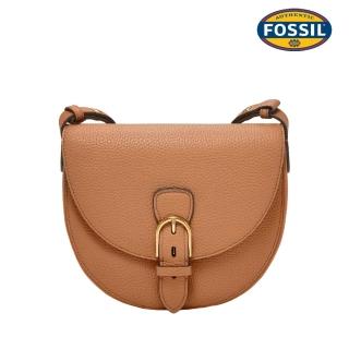 【FOSSIL】Everleigh 真皮斜背馬鞍包-沙色 ZB11068237