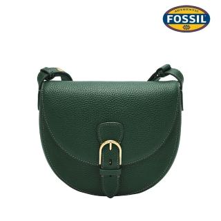 【FOSSIL】Everleigh 真皮斜背馬鞍包-綠色 ZB11068301