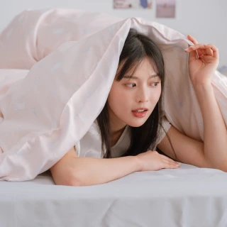 【翔仔居家】60支天絲鋪棉兩用被套床包4件組-Ribbon(雙人/雙人床包/天絲床包/萊賽爾天絲)