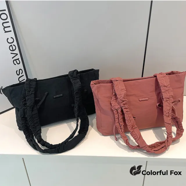 【Colorful Fox】韓系芭蕾風防水蝴蝶結單肩包 手提包(共七色)