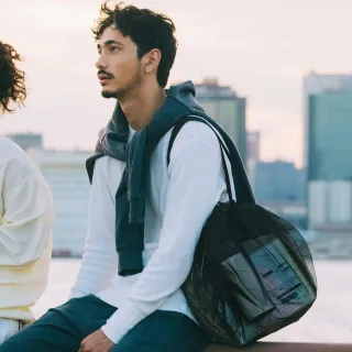 【SHUPATTO】官方直營燈籠型戶外系列秒收環保時尚網袋-大(多色/環保袋/秒收包)