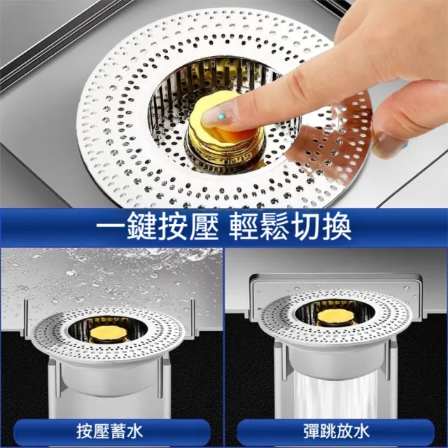 【Dagebeno荷生活】一鍵按壓防蟲防臭水槽過濾盤 按壓切換密封防漏水槽防堵過濾器(塑膠款3入)