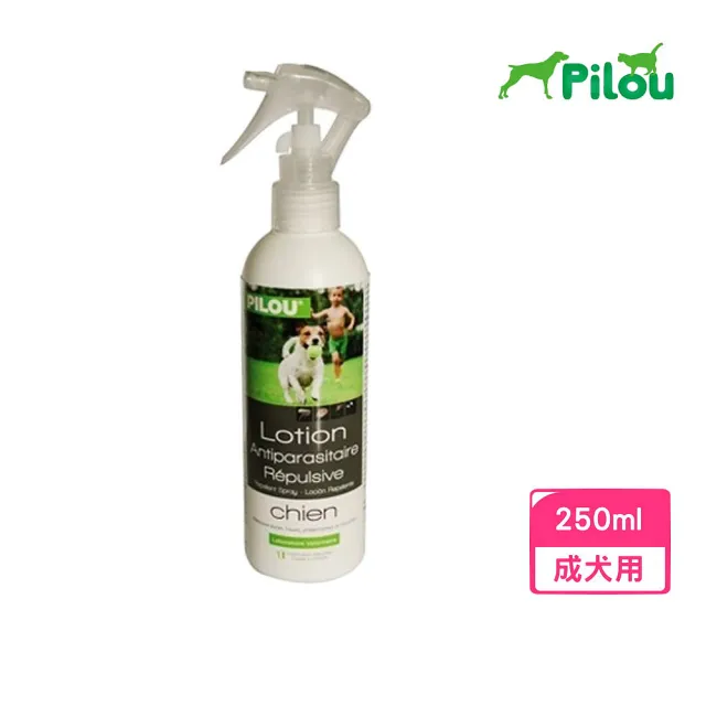 【Pilou 法國皮樂】第二代加強非藥用防蚤蝨噴劑-犬用 250ml