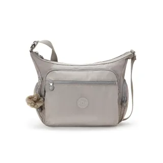 【KIPLING】『牛角包』溫柔沉穩灰多袋實用側背包-GABBIE