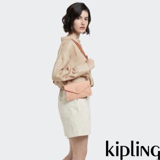【KIPLING】玫瑰淡粉色信封型肩背小包-NEW LELIO