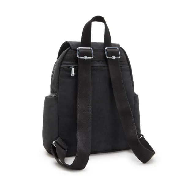 【KIPLING】『猴子包』午夜星空黑掀蓋拉鍊後背包-CITY ZIP MINI