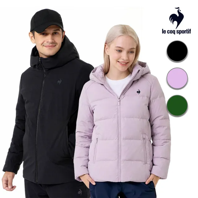 【LE COQ SPORTIF 公雞】防潑水羽絨外套 男女款 3色 LWW61093_LWW62093