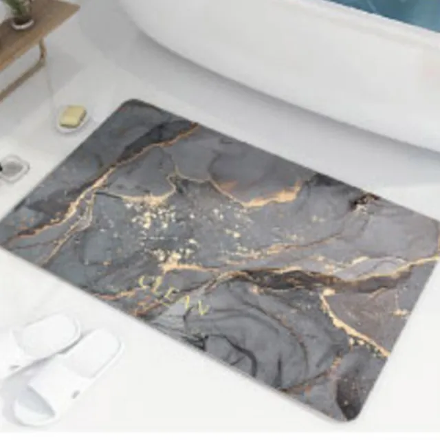 【嵐楓居家】4入奈米絨面軟式硅藻土吸水止滑地墊(踏墊/浴室.廚房地墊/速乾)