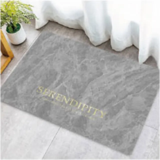 【嵐楓居家】4入奈米絨面軟式硅藻土吸水止滑地墊(踏墊/浴室.廚房地墊/速乾)