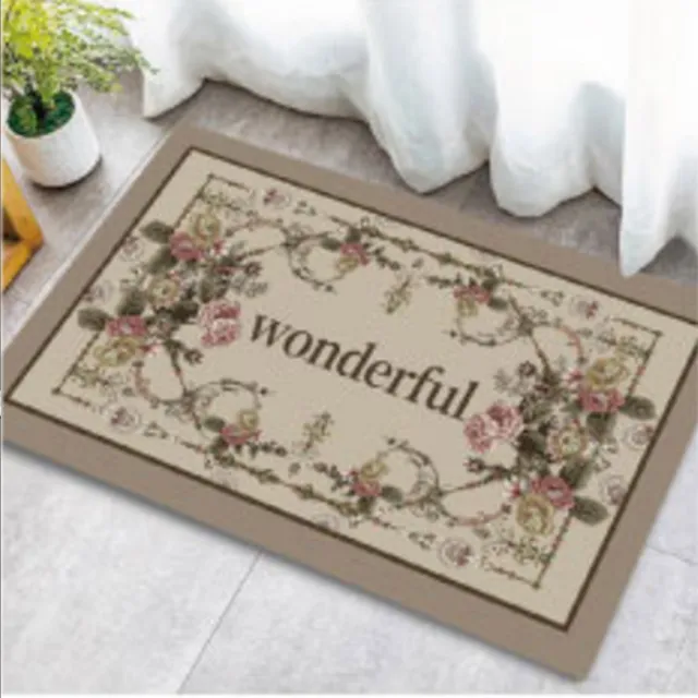 【嵐楓居家】4入奈米絨面軟式硅藻土吸水止滑地墊(踏墊/浴室.廚房地墊/速乾)