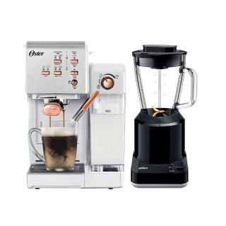 【Oster】奶泡大師二代★5+隨享義式咖啡機-白玫瑰金/搖滾黑(義式/膠囊兩用)+BRAUN JB1多動向調理機/果汁機