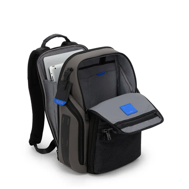 【TUMI】Alpha Bravo Search 機能面料多功能商務後背包 - 黑色幾何紋理 (TUMI 官方旗艦店)