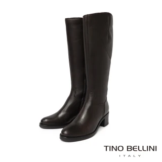 【TINO BELLINI 貝里尼】阿爾巴尼亞進口 都會騎士真皮長靴FWXT007-6(咖色)