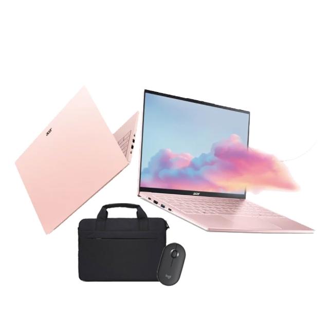 【Acer】包鼠組★14吋Ultra 5 999g AI筆電-晨曦粉(Swift Lite/SFL14-54M-51ZA/Ultra5-115U/16G/512G/W11)