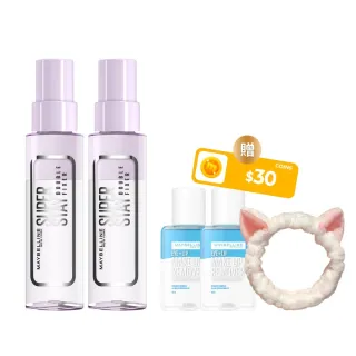 【MAYBELLINE 媚比琳】超持久極細雙效定妝噴霧2入組(#神級膠水定妝)