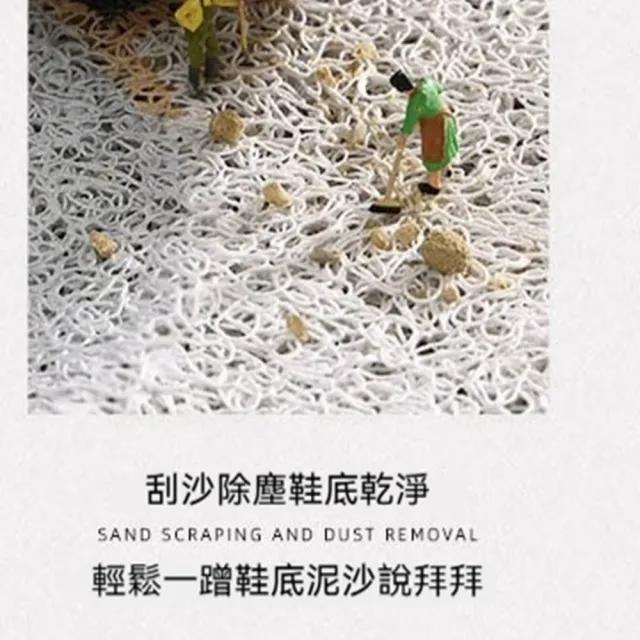 【Quality 聚家】絲圈地墊美式復古 90*120cm 入戶門地墊玄關pvc可剪裁腳墊  刮沙除塵/安全防滑/厚度適中