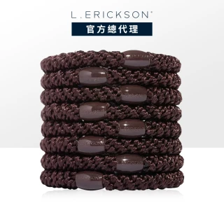【L. ERICKSON】粗版 彈力髮圈 8入 〈深咖啡〉