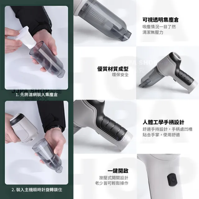 【SUiTU】隨途Pro 無線吸塵器 吸塵小鋼炮 手持吸塵器(大全配！加贈5顆金屬濾芯及專屬收納盒)