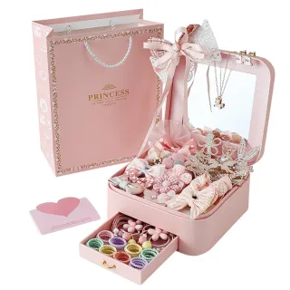 【Kori Deer 可莉鹿】女童造型髮飾髮圈髮夾豪華禮盒套組(女童生日禮物聖誕禮物公主)