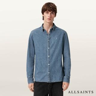 【ALLSAINTS】GLEASON 公羊頭骨牛仔長袖襯衫 M165SB(常規版型)