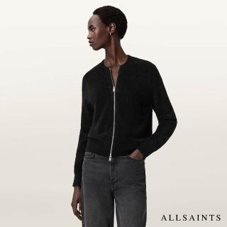 【ALLSAINTS】REBEL ZIP 喀什米爾羊毛針織外套-黑 W004KC (舒適版型)