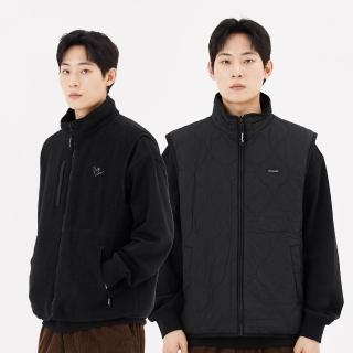 【Mark Gonzales】男女同款 小天使雙面穿輕量刷毛 PADDED 背心 - 黑色