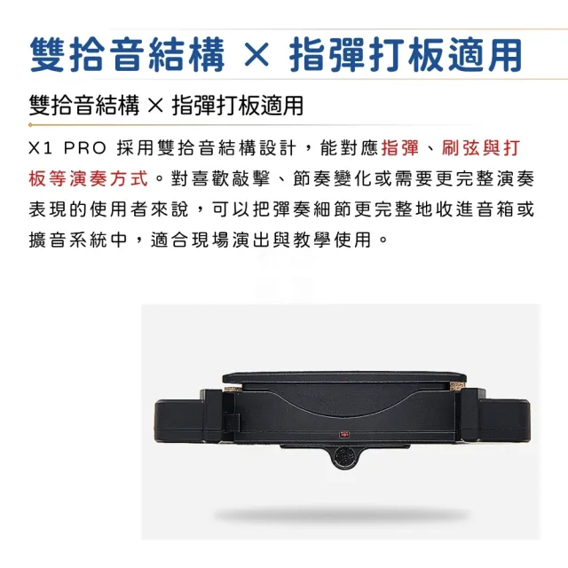 【X2 DOUBLE】X1 PRO 雙系統木吉他拾音器／原音共振雙倍力（X1PRO 民謠吉他 錄音 響孔式 音孔式 麥克風）