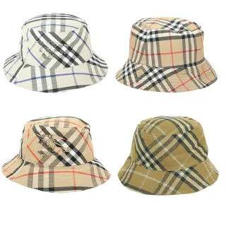 【BURBERRY 巴寶莉】格紋經典 漁夫帽 遮陽帽-4款