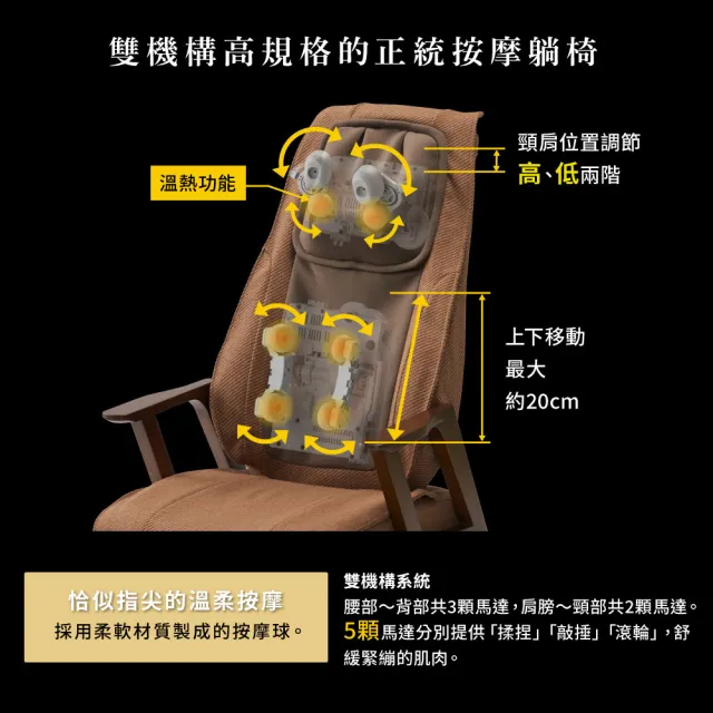 【台隆手創館】ATEX TOR雙揉捶按摩躺椅-232DB(按摩椅墊 按摩坐墊) 廠配