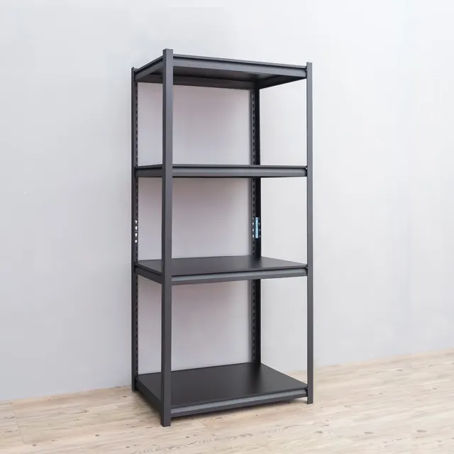 【dayneeds 日需百備】90x45x180cm四層消光黑角鋼架(倉儲架/收納層架/展示架/層架/鐵架)