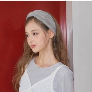 【HaNA 梨花】冬日溫柔凝視 法式交疊水貂絨保暖髮帶