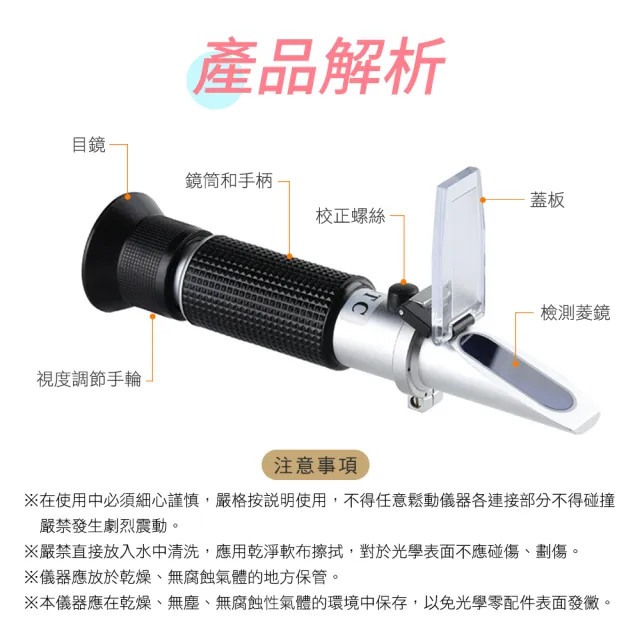 糖份測試器 糖度計0-90% 水果甜度計 手持式糖分計 165-PSM90(折光儀 食品測糖儀 糖度儀)