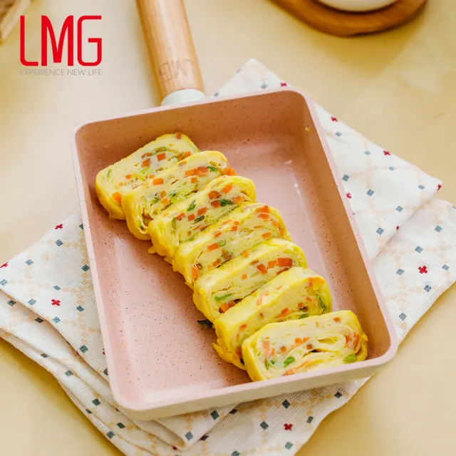 【LMG】雪藏系列不沾鍋雙鍋三件組-IH爐可用鍋(平底鍋28cm+玉子燒鍋+鍋蓋*1)