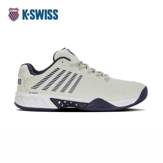 【K-SWISS】網球鞋 HYPERCOURTEXPRESS22E 運動 匹克球 男鞋 米白藍色 06806-090-W