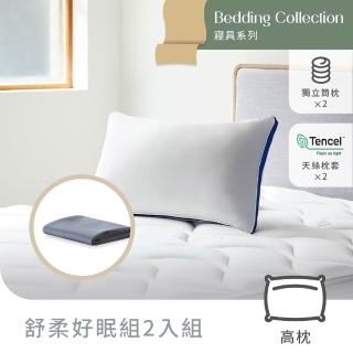【Derek 德瑞克名床】3D透氣獨立筒枕-舒柔好眠2入組(高彈力支撐 完美釋放壓力)