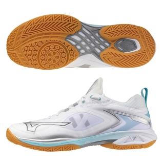 【MIZUNO 美津濃】Wave Claw Neo 3 男女 羽球鞋 襪套式 白銀(71GA247334)