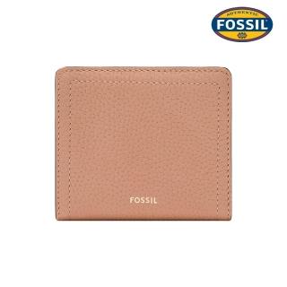 【FOSSIL】Logan 真皮 短夾-粉紅色 SL7829682