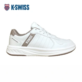 【K-SWISS】防水運動鞋 LUNDAHL II WP 休閒 女鞋 白奶茶色 99376-191-M