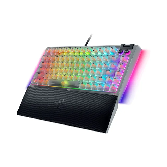 【Razer 雷蛇】BlackWidow黑寡婦V4 75%有線機械式RGB鍵盤Phantom White Edition