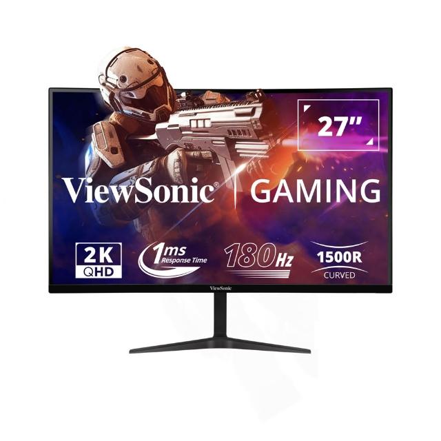 ViewSonic 優派 VX2718-2KPC-mhd 27吋曲面顯示器,採用 VA 面板提供 2560 x 1440 2K 解析度與 4000:1 高對比,適合看片追劇、辦公學習與電競遊戲。1ms 超快反應時間搭配 180Hz 更新率,支援 Adaptive-Sync 消除畫面撕裂,帶來流暢視覺體驗。具備零邊框設計、抗藍光護眼功能、廣視角 178° 與 sRGB 102% 廣色域,內建喇叭並支援 VESA 壁掛。無論是學生入門款、OA 辦公高 CP 值選擇或 Gamer 必買電競螢幕,這款 250 cd/m² 亮度曲面全景顯示器都能滿足您的需求,三年保固安心使用。 ViewSonic優派 VX2718-2KPC-mhd