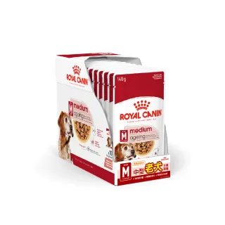 【ROYAL 法國皇家】中型老犬主食濕糧 M+7W 140GX10包/盒(歐洲進口 主食餐包 狗濕糧 熟齡犬)