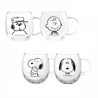【CorelleBrands 康寧餐具】SNOOPY 黑白復刻耐熱玻璃杯(四款任選)