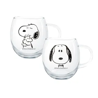 【CorelleBrands 康寧餐具】買1送1 SNOOPY 黑白復刻耐熱玻璃杯(三款任選)