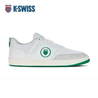 【K-SWISS】經典運動鞋 K-VARSITY 休閒 男鞋 白綠色 09075-970-M