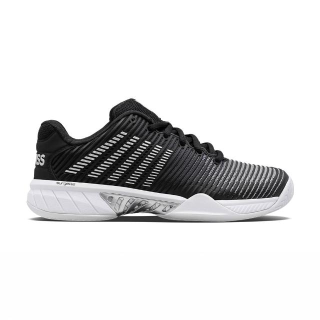 【K-SWISS】透氣輕量網球鞋 HYPERCOURT EXPRESS 2 運動 匹克球 女鞋 黑銀色 96613-085-M