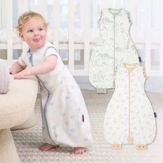 【ClevaMama】ClevaSleep 純棉三合一懶人包巾-輕薄款(睡袋 防踢被 純棉包巾 新生兒包巾 多功能包巾)