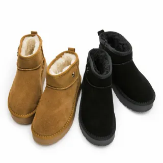 【PLAYBOY】冬日暖心 平口真皮毛絨雪靴-PY1723(保暖必備)