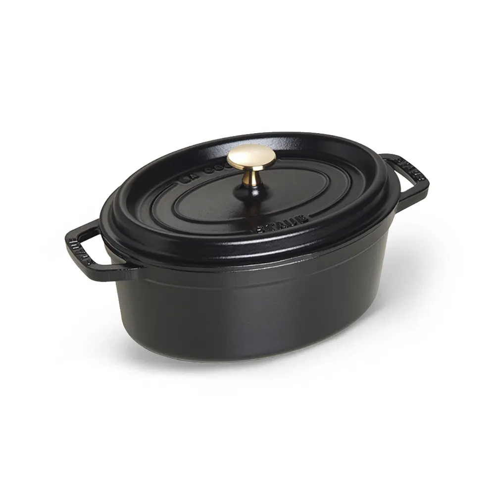 【法國Staub】橢圓琺瑯鑄鐵鍋23cm-2.35L/新舊包裝隨機出貨(德國雙人牌集團官方直營)