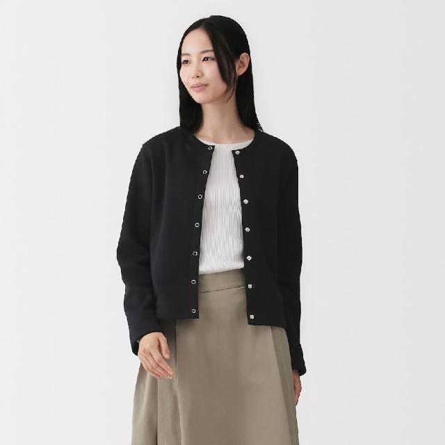 【MUJI 無印良品】女裏毛開襟衫(柔白/黑色/淺黃/摩卡棕)