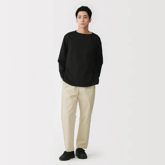 【MUJI 無印良品】男水洗棉舒適長褲(灰色/深灰/黑色/象牙白/米色/煙燻綠)